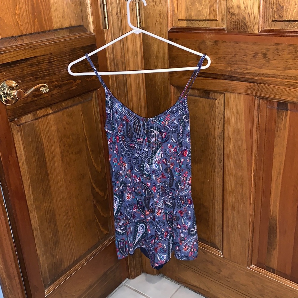 Blue floral  romper